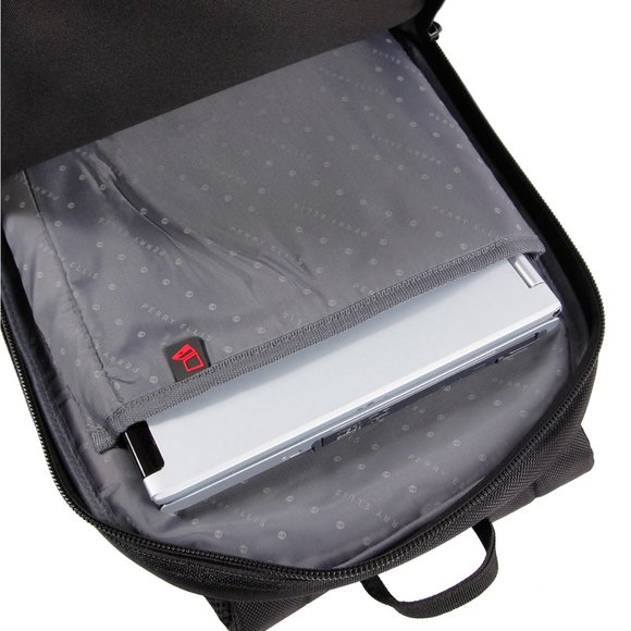 Perry Ellis P11 Laptop Black/Gray School Backpack - Picture 4 of 5